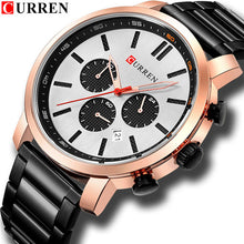Load image into Gallery viewer, CURREN Men Chronograph Watches for Gifts Top Brand Luxury Fashion Waterproof Calendar Stainless Steel Sports Military Male Clock