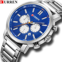 Load image into Gallery viewer, CURREN Men Chronograph Watches for Gifts Top Brand Luxury Fashion Waterproof Calendar Stainless Steel Sports Military Male Clock