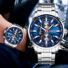 Load image into Gallery viewer, New Watches for Men Top Luxury Brand CURREN Quartz Men’s Watch Sport Waterproof Wrist Watches Chronograph Date Relogio Masculino