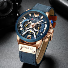 Load image into Gallery viewer, Top  CURREN Brand Casual Fashion Watches for Male Sport Military Leather Wrist Watch Men Watch Chronograph Relojes Hombre