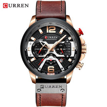 Load image into Gallery viewer, Top CURREN Brand Sport Casual  Watches for Men Luxury Military Leather Wrist Man Watch Clock Fashion Waterproof Wristwatch
