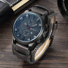 Load image into Gallery viewer, CURREN Top Brand Luxury Mens Watches Male Clocks Date Sport Military Clock Leather Strap Quartz Business Men Watch Gift 8225