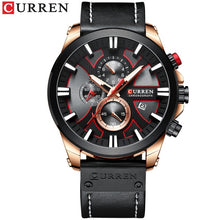 Load image into Gallery viewer, CURREN Fashion Chronograph Clock Men Leather Watch Casual Sport Watches for Men Quartz Wristwatch Relogio Masculino