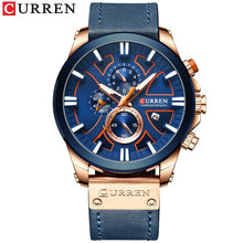 Load image into Gallery viewer, CURREN Fashion Chronograph Clock Men Leather Watch Casual Sport Watches for Men Quartz Wristwatch Relogio Masculino