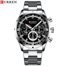 Load image into Gallery viewer, Curren Men's Watch Blue Dial Stainless Steel Band Date Mens Business Male Watches Waterproof Luxuries Men Wrist Watches for Men