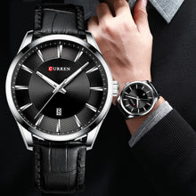 Load image into Gallery viewer, CURREN New Quartz Watches for Men Leather Strap Male Wristwatches Top Luxury Brand Business Men's Clock Reloj Hombres