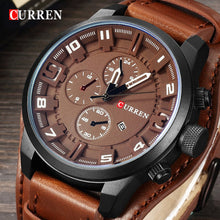 Load image into Gallery viewer, CURREN 8225 Mens Watches Waterproof Top Brand Luxury Calendar Fashion Male Clock Leather Sport Military Men Wristwatch Dropship