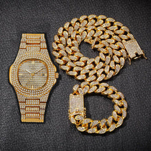 Load image into Gallery viewer, Dropshipping Mens Watches Top Brand Luxury Iced Out Watch Diamond Watch for Men Stainless Steel Business Wristwatch Man Hip Hop