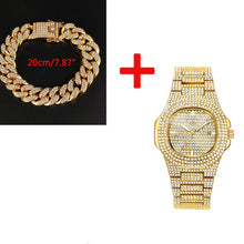 Load image into Gallery viewer, Dropshipping Mens Watches Top Brand Luxury Iced Out Watch Diamond Watch for Men Stainless Steel Business Wristwatch Man Hip Hop