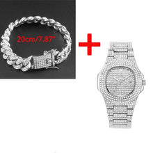 Load image into Gallery viewer, Dropshipping Mens Watches Top Brand Luxury Iced Out Watch Diamond Watch for Men Stainless Steel Business Wristwatch Man Hip Hop