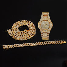 Load image into Gallery viewer, Dropshipping Mens Watches Top Brand Luxury Iced Out Watch Diamond Watch for Men Stainless Steel Business Wristwatch Man Hip Hop