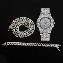 Load image into Gallery viewer, Dropshipping Mens Watches Top Brand Luxury Iced Out Watch Diamond Watch for Men Stainless Steel Business Wristwatch Man Hip Hop