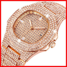 Load image into Gallery viewer, Dropshipping Mens Watches Top Brand Luxury Iced Out Watch Diamond Watch for Men Stainless Steel Business Wristwatch Man Hip Hop