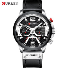 Load image into Gallery viewer, Fashion Sport Watches For Men Top Brand Luxury CURREN Military Leather Analog Wrist Watch Quartz Male Clock Relogio Masculino