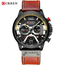 Load image into Gallery viewer, Fashion Sport Watches For Men Top Brand Luxury CURREN Military Leather Analog Wrist Watch Quartz Male Clock Relogio Masculino