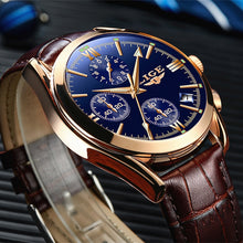 Load image into Gallery viewer, Relogio Masculino LIGE Mens Watches Top Brand Luxury Men's Fashion Business Waterproof Quartz Watch For Men Casual Leather Watch
