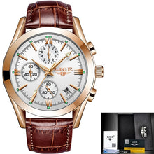 Load image into Gallery viewer, Relogio Masculino LIGE Mens Watches Top Brand Luxury Men's Fashion Business Waterproof Quartz Watch For Men Casual Leather Watch