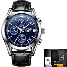 Load image into Gallery viewer, Relogio Masculino LIGE Mens Watches Top Brand Luxury Men's Fashion Business Waterproof Quartz Watch For Men Casual Leather Watch