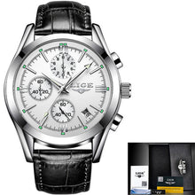 Load image into Gallery viewer, Relogio Masculino LIGE Mens Watches Top Brand Luxury Men's Fashion Business Waterproof Quartz Watch For Men Casual Leather Watch