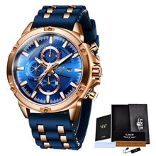 Load image into Gallery viewer, 2020 New Mens Watches Top Brand Luxury Watch Men Military Waterproof Silicone strap Quartz Wrist Watch For Men Sport Chronograph