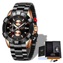 Load image into Gallery viewer, 2020 New Fashion Business Quartz Clock Male Top Brand Luxury Blue Wrist Watch For Men Silicone Waterproof Sport Chronograph+Box