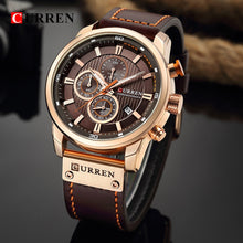 Load image into Gallery viewer, CURREN 8291 Luxury Brand Men Analog Digital Leather Sports Watches Men's Army Military Watch Man Quartz Clock Relogio Masculino