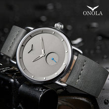 Load image into Gallery viewer, 2019 ONOLA top brand leather men watches clock fashion sport simple casual waterproof Wrist watch men relogio masculino