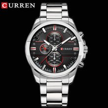 Load image into Gallery viewer, CURREN Classic Stainless Steel Strap Watches Men Military Analog Quartz Wristwatch For Mens Clock Casual Male Watch erkek saati