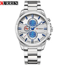 Load image into Gallery viewer, CURREN Classic Stainless Steel Strap Watches Men Military Analog Quartz Wristwatch For Mens Clock Casual Male Watch erkek saati
