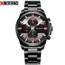 Load image into Gallery viewer, CURREN Classic Stainless Steel Strap Watches Men Military Analog Quartz Wristwatch For Mens Clock Casual Male Watch erkek saati