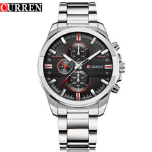 Load image into Gallery viewer, CURREN Classic Stainless Steel Strap Watches Men Military Analog Quartz Wristwatch For Mens Clock Casual Male Watch erkek saati